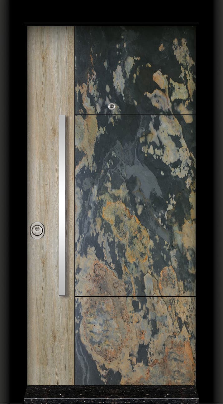Special Design Modern Steel Door Granite Detailed