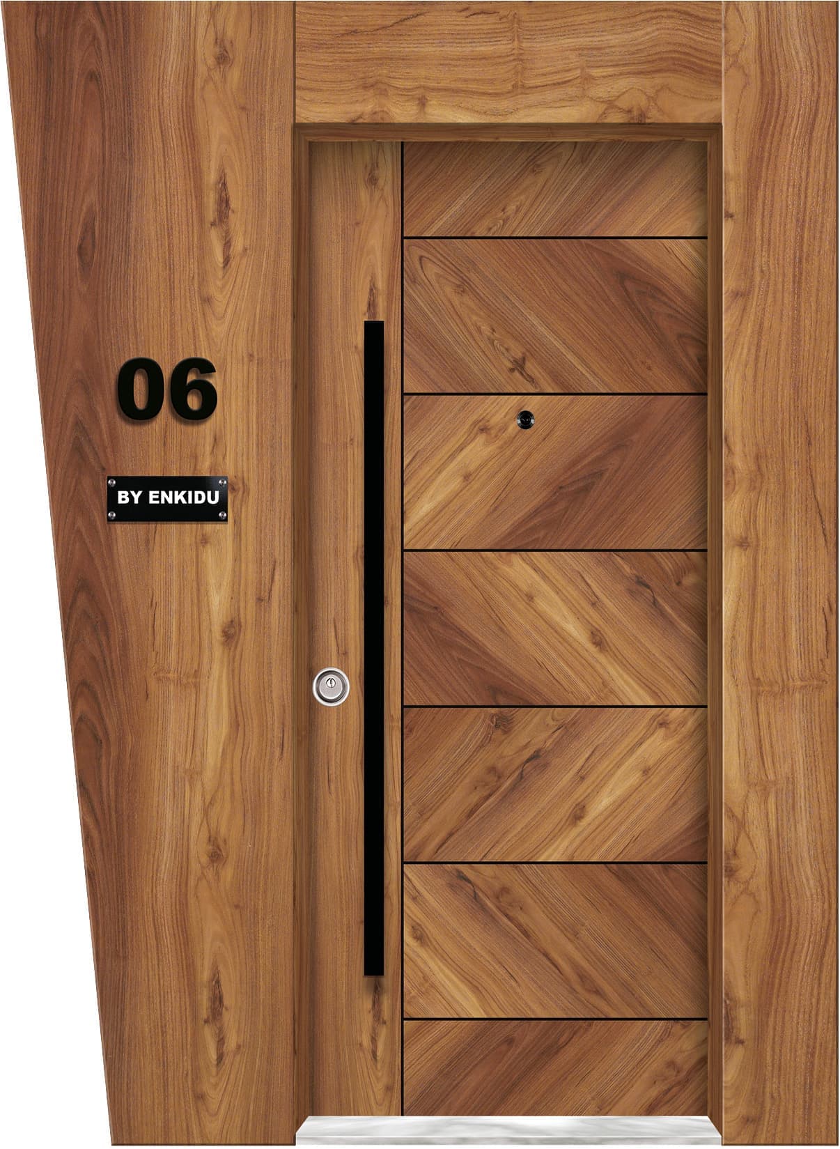 Wood Veneer Apartment Entrance Door Building Door