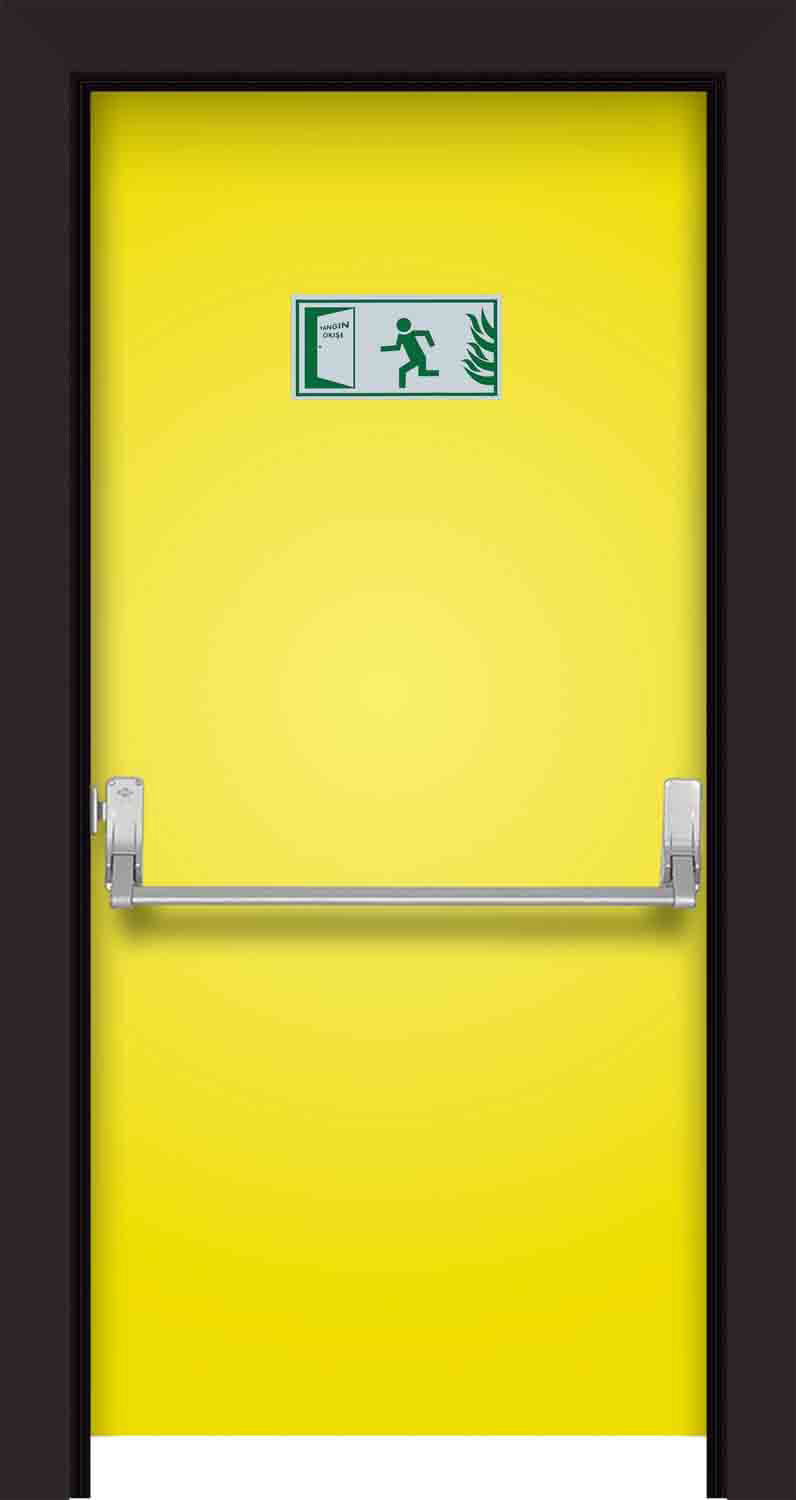 Yellow Emergency Exit Door